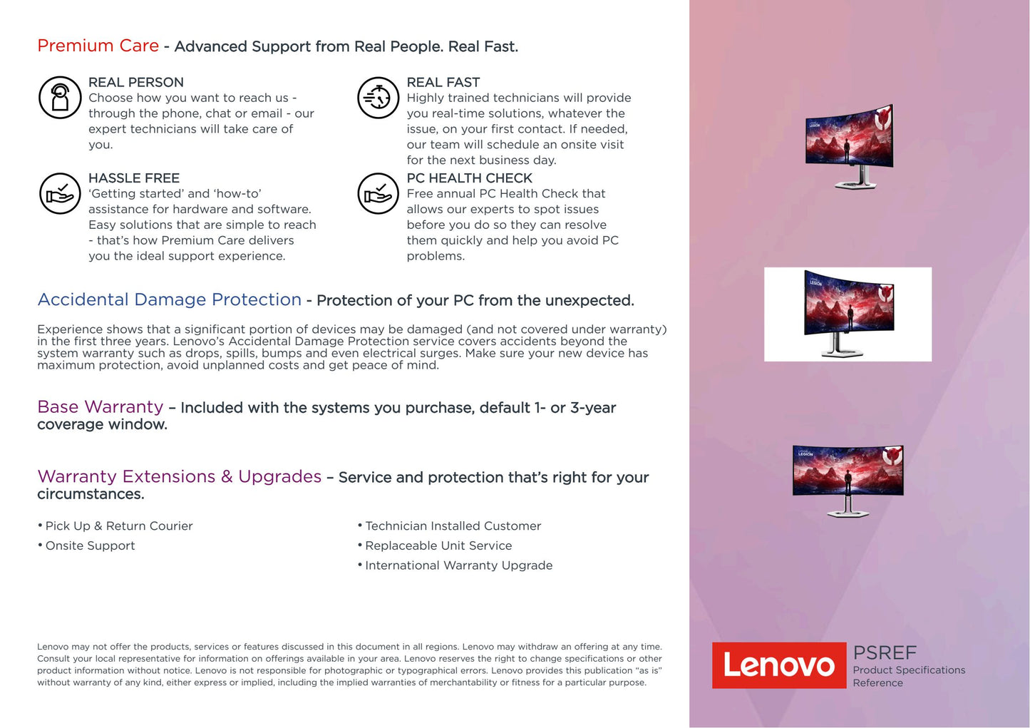 Lenovo Legion Pro 34WD-10 (67C9UAC1EU) – 34" WQHD OLED Gaming Monitor, 240Hz, 800R Curved, 1300 nits Peak, DisplayHDR™ True Black 400, USB-C, HDMI 2.1, DP 1.4, RJ45, 3-Year Warranty